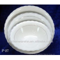3-pc high quality ceramic bowl with silver logo/cheap ceramic bowl